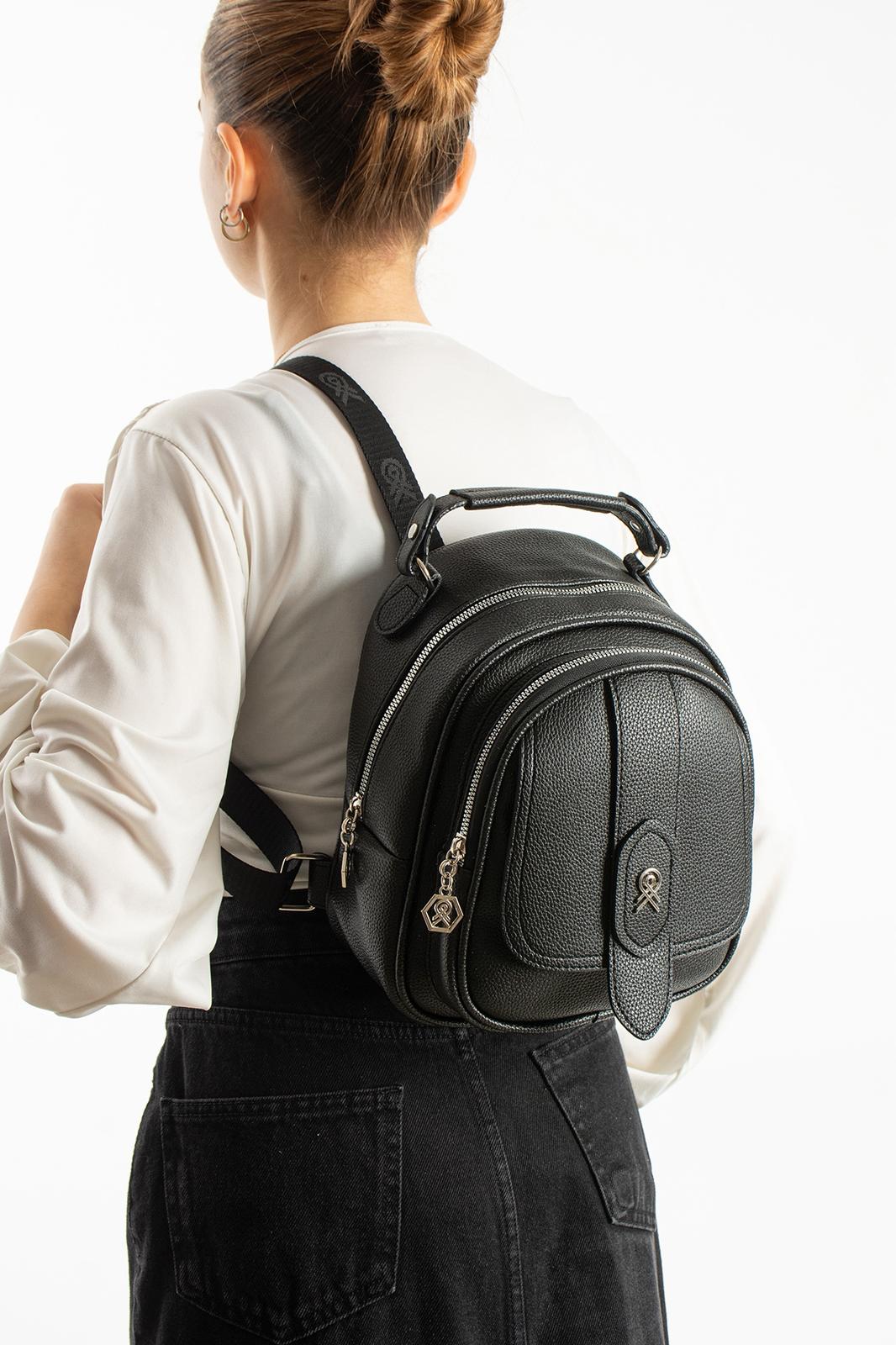 S511 Premium Suni Deri Kadın Sırt El Çantası